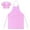 Light Pink, variant on Toptie Colorful Cotton Canvas Kids Aprons and Hat Set, Party Favors-Red Dot-XL