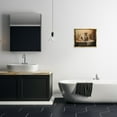 thumbnail image 3 of Stupell Industries Wild Cat in Bathtub Animals & Insects Painting Gold Floater Framed Canvas Art Print Wall Art, 21 x 17, 3 of 10