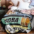 thumbnail image 4 of Anime Gifts Blanket 40"x50" for Girls Boys Kids Teens, Warm Cozy Anime Blanket, Kawaii Animes Decor Stuff, Animes Lover Gifts for Men Women, Kawaii Ramen Boba Sketching Lovers Gift Throw, 4 of 7
