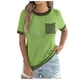 thumbnail image 3 of RKSTN T Shirts for Women Oversized Crewneck Short Sleeve Shirts Womens Casual Solid Plus Size Round Neck Loose Fits Comfy Tee Shirt with Chest Pocket Summer Clothes, 3 of 9