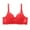 Red-c, variant on DXOUPM Lined Cup Wirefree Unpadded Full Coverage Plus Size Bra Adjustable Straps Cup Bras for Women Red-c 80C