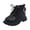 Black, variant on Boys' Boots Girls/Boys Glitter Ankle Boots, Lace Up Waterproof Shoes With Side Zipper for Toddler/Little Kid/Big Kid Save Big
