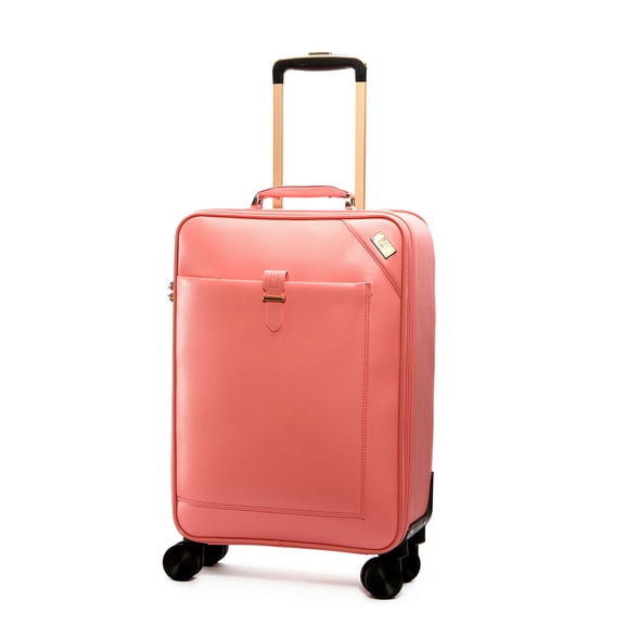 SEMMS LUXURY LEATHER LUGGAGE SET 20 LIGHT PINK