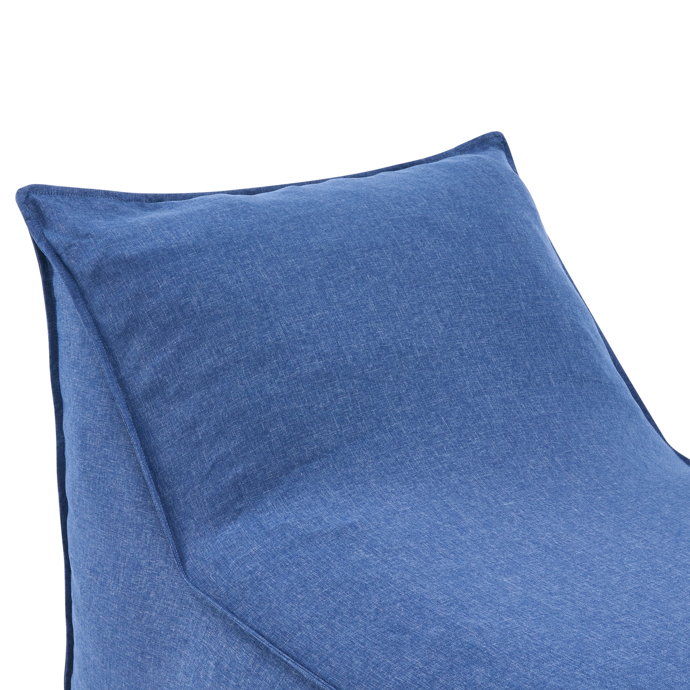 Christopher Knight Home 48" Outdoor Bean Bag Lounge Chair, Plush Foam Filled, Patio Garden Seating, Navy Blue