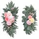 thumbnail image 3 of 2 piezas de flores de arco de boda, hojas , botín de flores de imitación hecho a mano, cartel de bienvenida rústico, decoración para pared, Rosa mayimx Corona colgante de puerta principal, 3 of 9