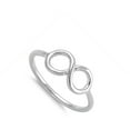 thumbnail image 4 of CHOOSE YOUR COLOR Criss Cross Infinity Love Knot Ring .925 Sterling Silver Band Jewelry Female Size 7, 4 of 4