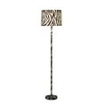 thumbnail image 2 of Fabric Wrapped Floor Lamp with Animal Print, White and Black, 2 of 5