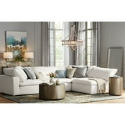 Vienna Full Spectrum Soft Silver Chandelier 24 Wide Crystal Glass 4-Light Fixture for Dining Room House Kitchen Bedroom