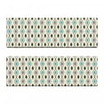thumbnail image 2 of Abstract Bench Cushion Set of 2, Vertical Waves Curvy Lines Oval Drop Like Forms Retro Style Concept Art, Standard Size Foam Pad and Decorative Cover, Purple Black Sky Blue, by Ambesonne, 2 of 4