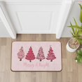 thumbnail image 5 of Pink Christmas Tree Doormat, Merry Xmas Welcome Mat, 17x30inch, 5 of 6