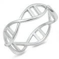 thumbnail image 1 of Infinity Bar Criss Cross Eternity Knot Ring .925 Sterling Silver Band Jewelry Female Male Size 5, 1 of 4