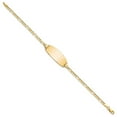 thumbnail image 6 of 14K Yellow Gold 14ky Oval ID Figaro Bracelet, 6 of 6