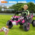 thumbnail image 3 of Funcid 24V Ride on Car for Kids, 2WD/4WD Switchable Ride on Car with Remote Control, 2 Seater Ride on Toys, UTV, Bluetooth, Music, LED Lights, Storage Space, 3 of 9
