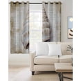 thumbnail image 2 of Coastal Conch Blackout Curtains for Bedroom Living Room Darkening Curtains 54 Inch Long Summer Beach Seaside Nautical Vintage Short Curtain for Small Window Treatment Grommet Drapes 42"x54"x2, 2 of 9
