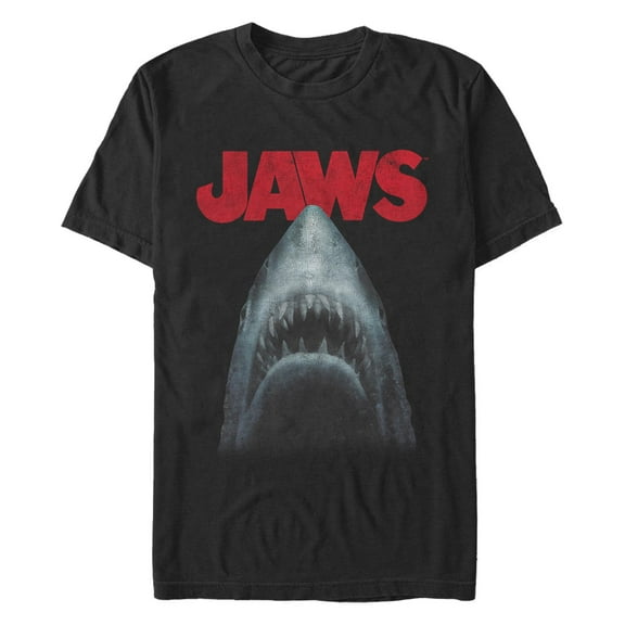 Men's Jaws Shark Teeth Poster Graphic T-Shirt