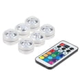 thumbnail image 1 of Mini LED RGB Diving Light Color Light Underwater Candle Light IP68 Waterproof with Remote Control 6-Pack, 1 of 8