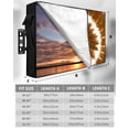 thumbnail image 7 of Outdoor TV Cover 70 to 75 Inch Weatherproof, Abstract Explosion Tie Dye Waterproof TV Screen Protector for Outside Decor with Zipper and Pocket 68"L x 42"H , Brown White, 7 of 7