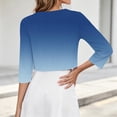 thumbnail image 7 of Fewfanhot Women Tops 3/4 Sleeve Open Front Cropped Bolero Shrug Cardigan Top, 7 of 7