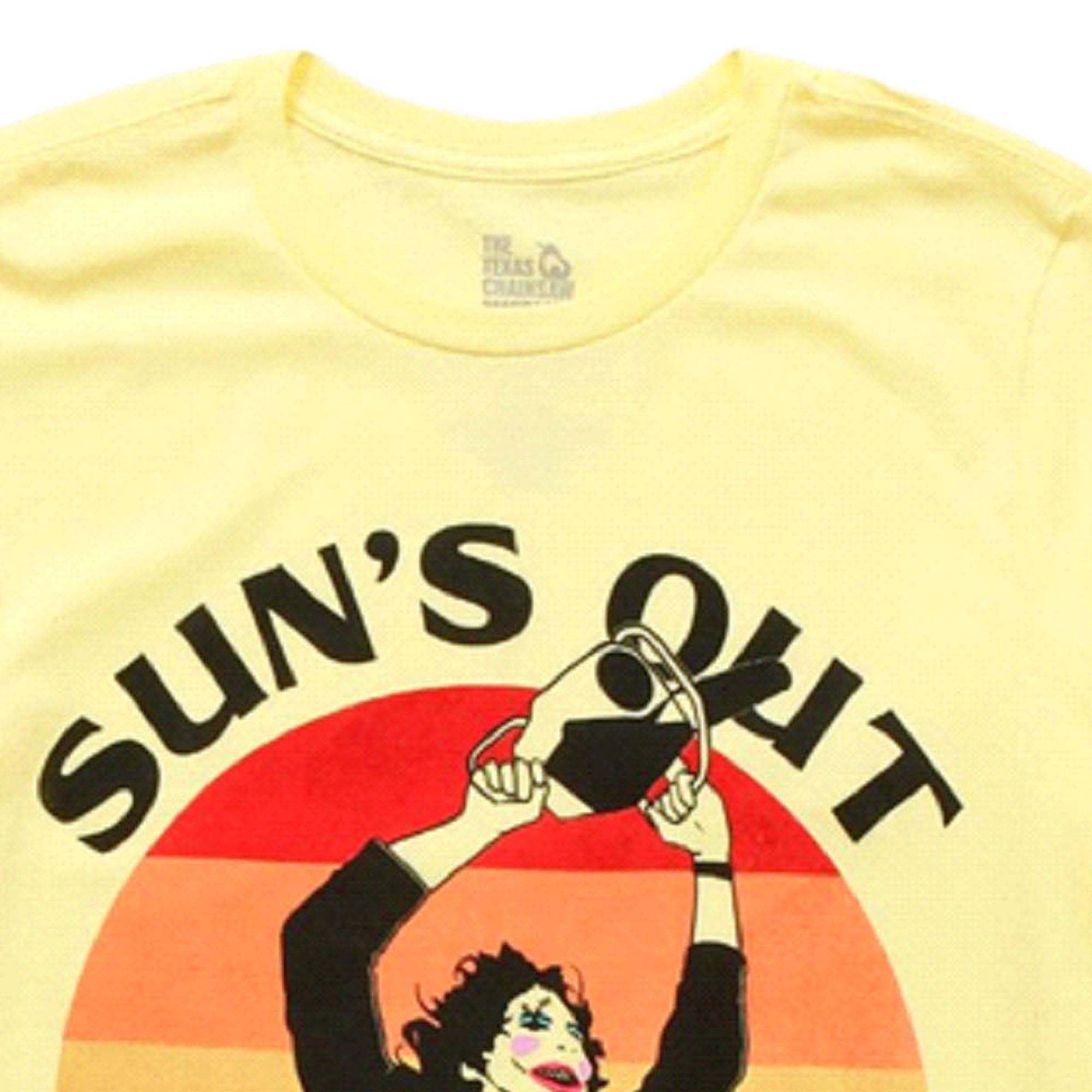 Texas Chainsaw Massacre Sun's Out Gut's Out Men's Yellow T-Shirt