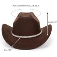 thumbnail image 4 of Glitter Silver Black Cowboy Hats for Women - Western Sparkly Rhinestone Cowgirl Hat for Ladies, 4 of 8