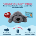 thumbnail image 3 of Snuggle Puppy Junior, Heartbeat Puppy Toy for Small Breeds, Smaller Plush Dog Toy with Real-Feel Pulse, Designed for Crate Use and Early Routines - Gray, 3 of 6