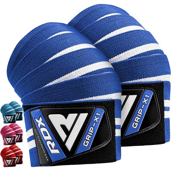 RDX Knee Wraps Weightlifting, 78" Elasticated Straps for Gym Workout Fitness Squats Powerlifting Leg Press