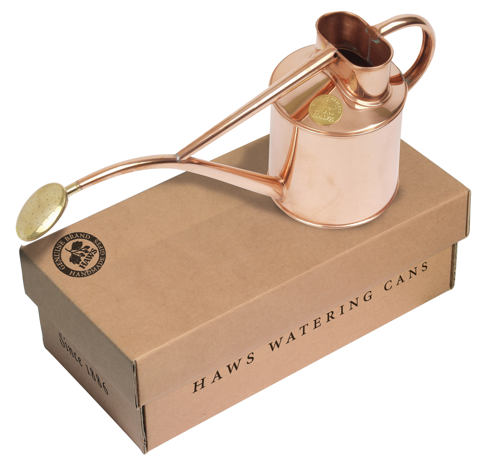 Bosmere V181 2 Pint Copper Haws Indoor Watering Can In Gift Box