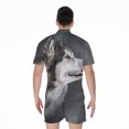 thumbnail image 2 of Alaskan Malamute Painting Short Sleeve Men'S Rompers, Dog Pet Lover Casual Summer Jumpsuits Outfit, 2 of 4