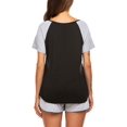 thumbnail image 4 of Pijama de manga corta para mujer, ropa de dormir suave, conjunto de pijama con parte superior y pantalones cortos, color gris Xemadio WRMH-1086-3, 4 of 6
