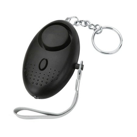 New Sensors Protection Security Keyring Security Alarm Rape Alarm with LED Lighting BLACK