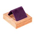 thumbnail image 2 of Soporte de madera para pendientes, exhibidor de pendientes, organizador de pendientes suave para regalo Morado oscuro, 2 of 7
