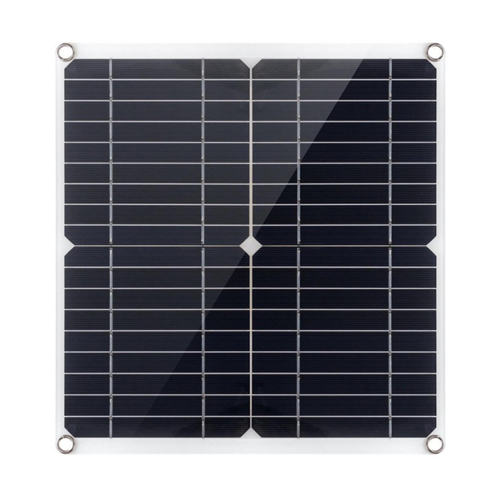 Dual USB Device Solar Panel Monocrystalline Solar Energy Battery for Outdoor Charging, 50W
