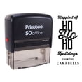 thumbnail image 1 of Printtoo Personalized Black Self Inking Happiest Of Ho Ho Ho Holidays Favor Stamp Custom Christmas Rubber Stamper-68 x 30 mm, 1 of 6