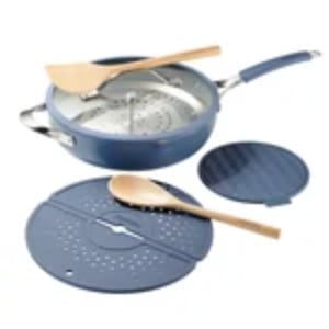 Tramontina Blue 5-quart Ceramic Non-Stick Pan, 7-piece Set