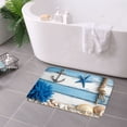 thumbnail image 3 of FJPT Nautical Anchor Starfish And Seashell Design Non Slip Flannel Floor Mat Kitchen Mat For Bathroom Kitchen Bedroom Decor 31.5x19.7 inch, 3 of 5