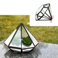 thumbnail image 5 of WGV Black Diamond Geometric Glass Terrarium - 5" Wide x 6" Height, Good quality Terrarium - 1 Pc, 5 of 9