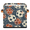 Multicolor 1, variant on CURLYOOT Tropical Rainforest Animals Jungle Elephant Giraffe Lion 11 x 11 Inch Cube Storage Bin, Fabric Storage Cube Foldable Basket with Leather Handles, Organizer Basket for Closet Shelves