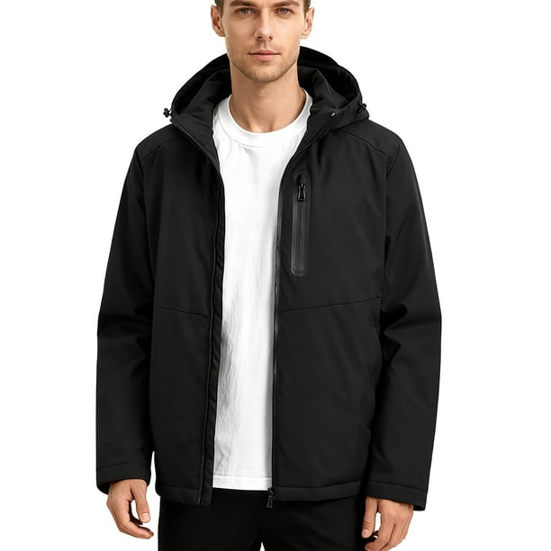 Ceisia Men's Outdoor Sports Jacket Hooded Long Sleeve Winter Regular Fit with Zipper Gift and Drawstring with Pockets