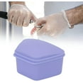 thumbnail image 4 of Trapezoidal Retainer Case, Mouthguard Case Storage Case, Portable Travel Denture Storage Box Mouthguard for Home Office, Purple (Purple), 4 of 5