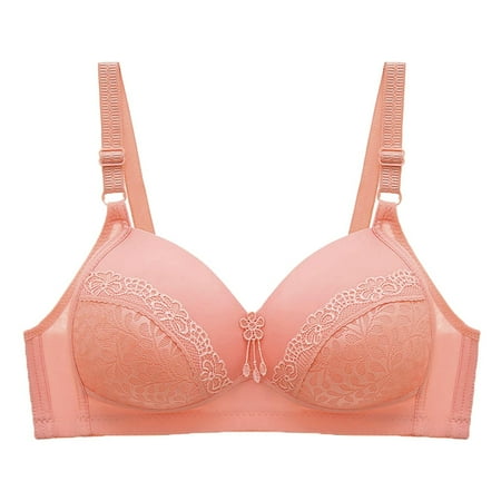 

TOWED22 Plus Size Bras For Women Wireless Lightly Lined Cups Wide Straps Full Coverage Bra Watermelon Red