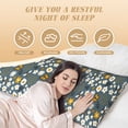 thumbnail image 4 of KLL Ultra Soft Microfiber Body Pillow Cover/Pillowcases 20"x54" with Hidden Zipper Closure-Flowers and Bee, 4 of 8