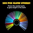 thumbnail image 6 of Joyfy 200 Pcs Glow Sticks Bulk 8" Bracelets Necklaces Glow in the Dark Glowsticks Super Bright Light Up Party Favors for Halloween Christmas Easter, 6 of 11