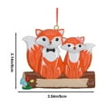 thumbnail image 3 of Christmas Tree Ornament, Holiday Decoration, Festive Fox Resin Hanging Ornament for Christmas Tree Decor, Orange Keepsake Gift for Family, 3.54 x 3.15 Inches, 3 of 7