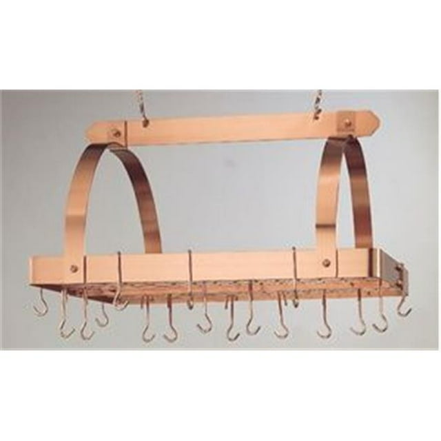 Old Dutch International 30 x 20.5 x 15.3 Decor Copper Pot Rack with Grid and 24 Hooks - 101CP