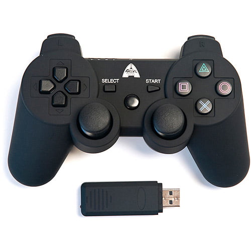 Arsenal Gaming Ps3 Rubberized Wireless Controller Black Walmart
