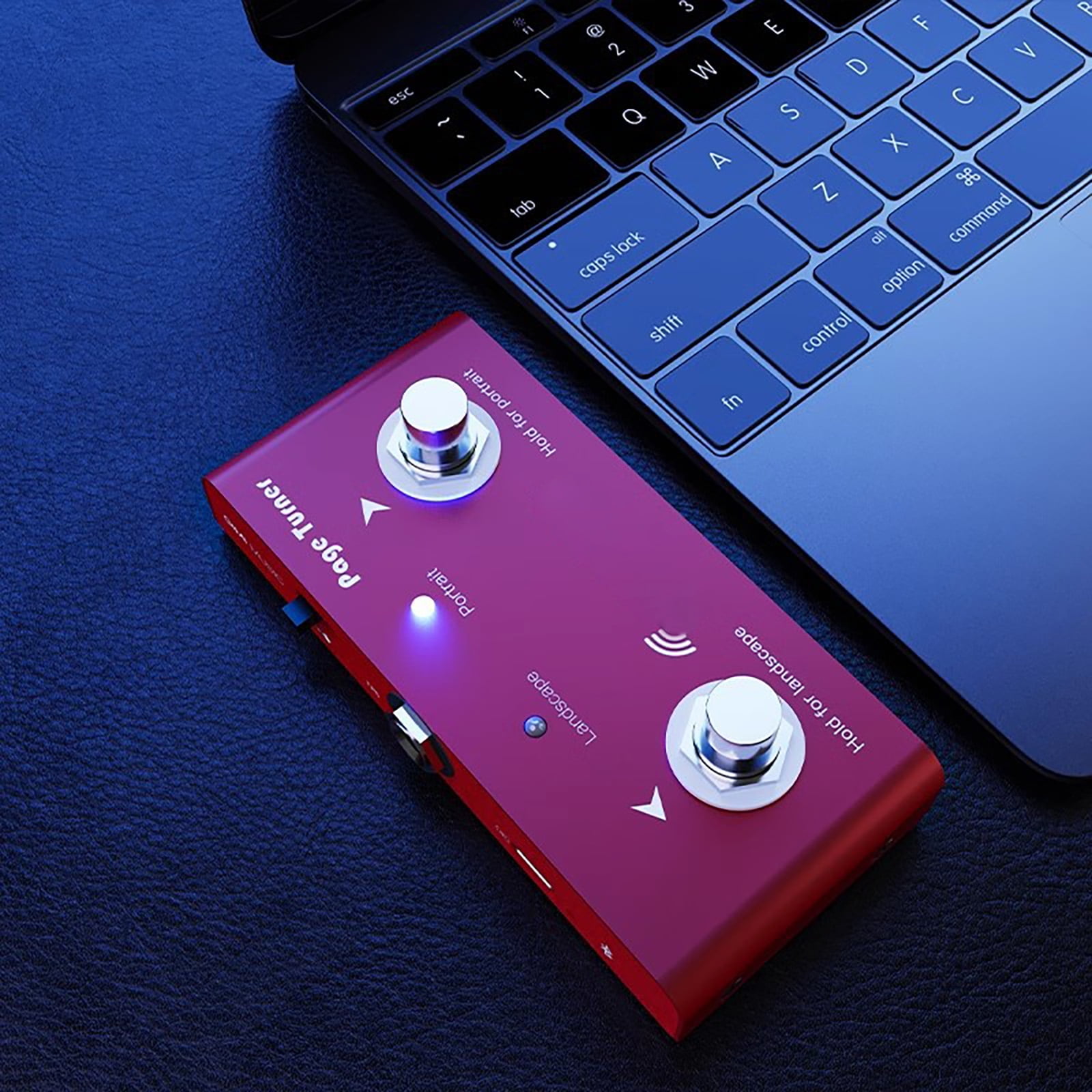 GUYUTING Musician-Grade Wireless Page Turner Pedal, Strong Anti-Interference, USB Charging Cable Included, for Live Shows