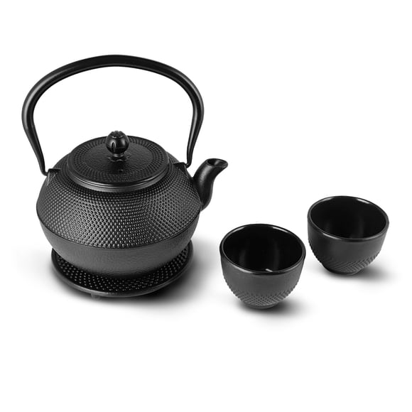 Tetera Japonesa de Hierro Fundido Casa Litus con 2 Tazas Infusor Salvamanteles
