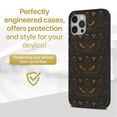 thumbnail image 2 of Case Yard Wooden Case for iPhone-12/12-Pro Soft TPU Silicone cover Slim Fit Shockproof Wood Protective Phone Cover for Girls Boys Men and Women Supports Wireless Charging Pyramids Pattern Design, 2 of 7