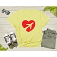 thumbnail image 3 of Flying Plane Airplane Aircraft Airliner Jet Love Red Heart T-Shirt Plane Lover Gift T Shirt for Men Women Kids Boys Girls Graphic Tshirt, 3 of 7