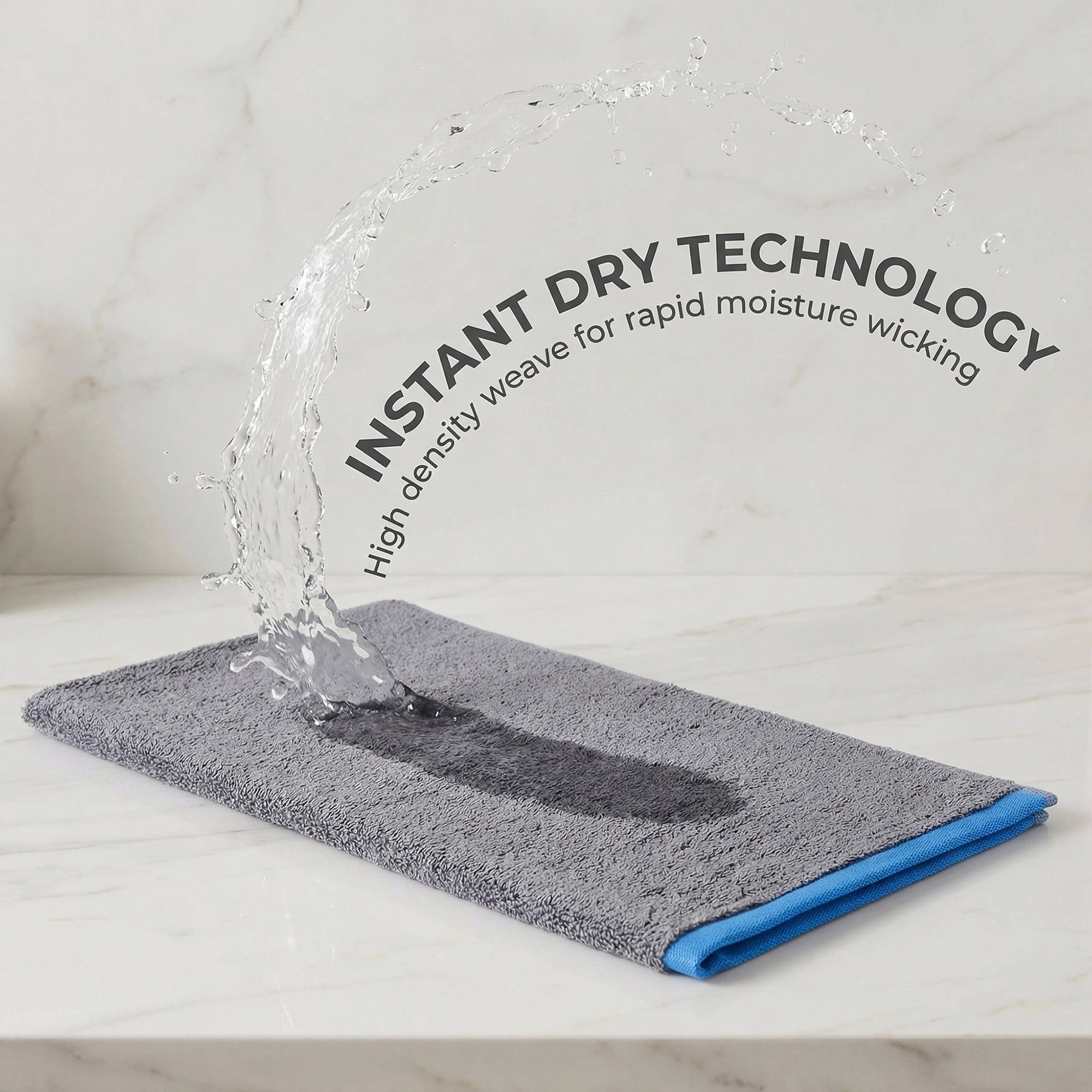 Unique Bargains Cotton Solid Absorbent Durable Soft Hand Towels Grey 29" x 13"